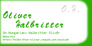 oliver halbritter business card