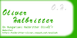 oliver halbritter business card